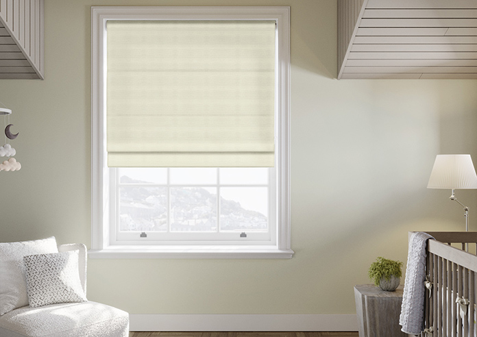 Shima Faux Silk, Oyster - Twist&Fit Roman Blind - Image 3